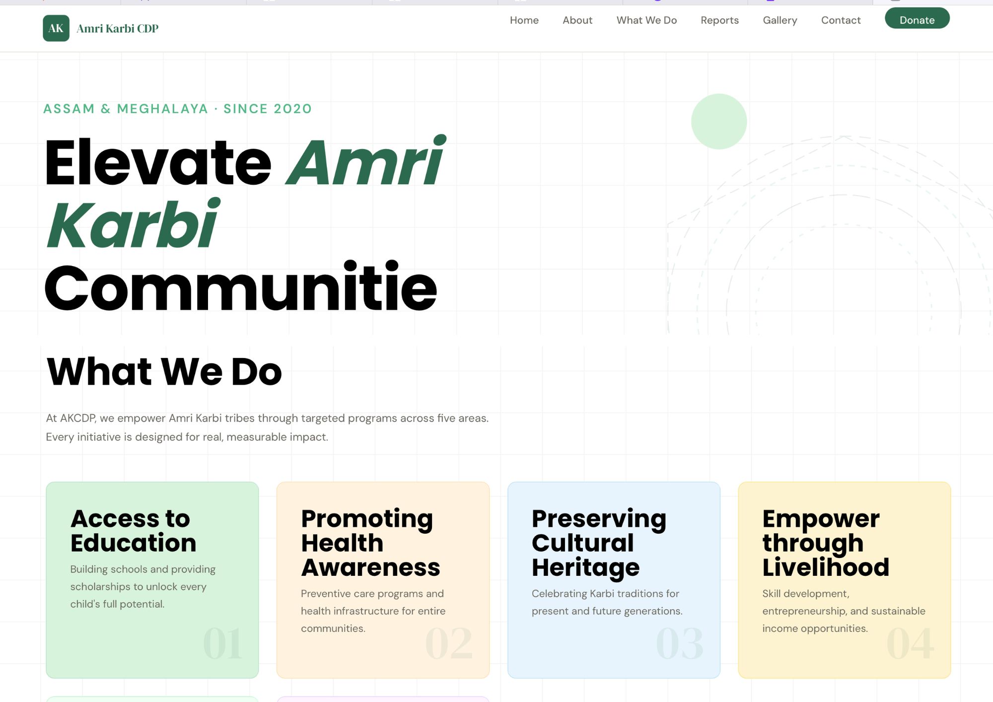 AKCDP website after redesign by Vivid Net